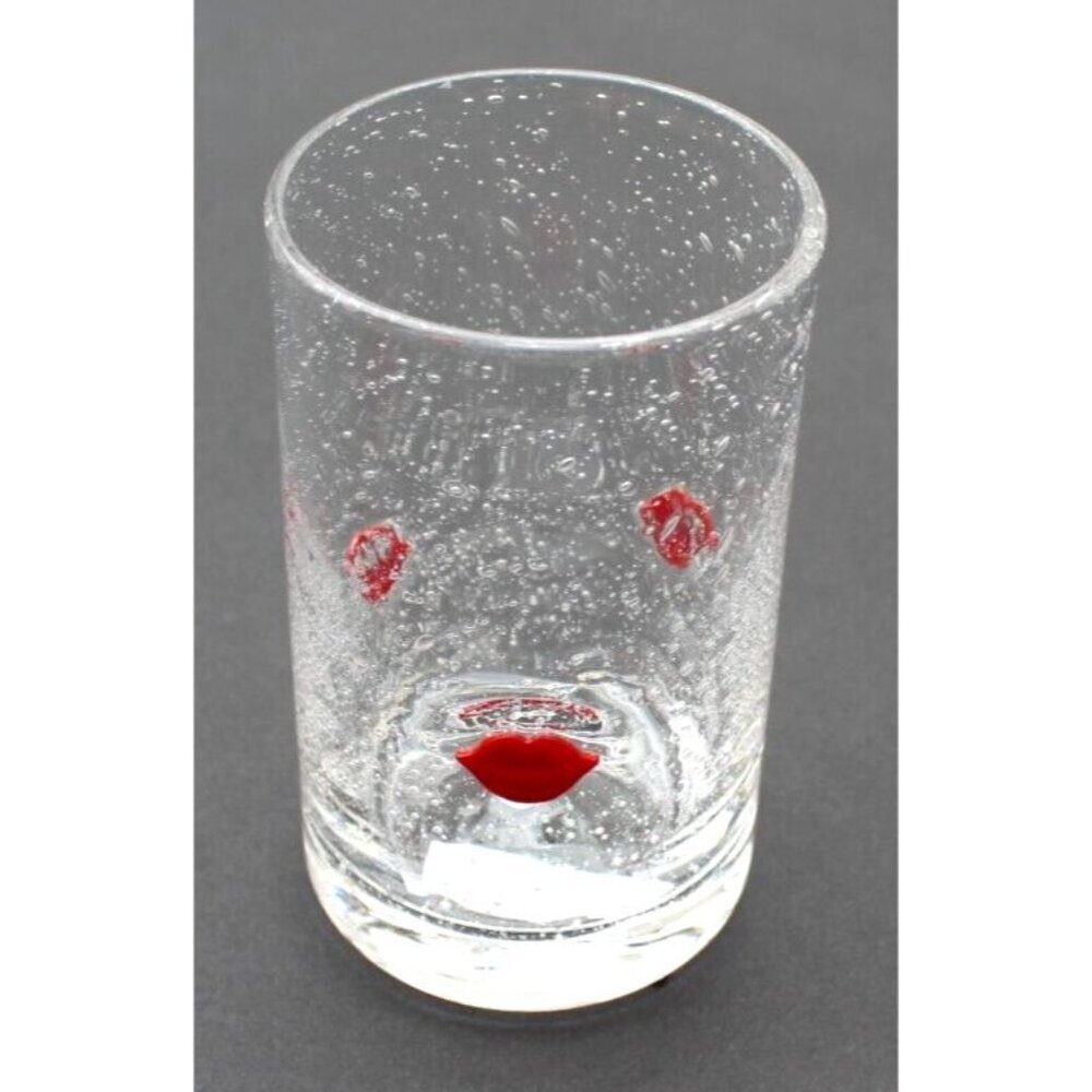 New Bubble Glass Girly Red Lips Kissses Love Tall Tumbler Beverage Glass Cup